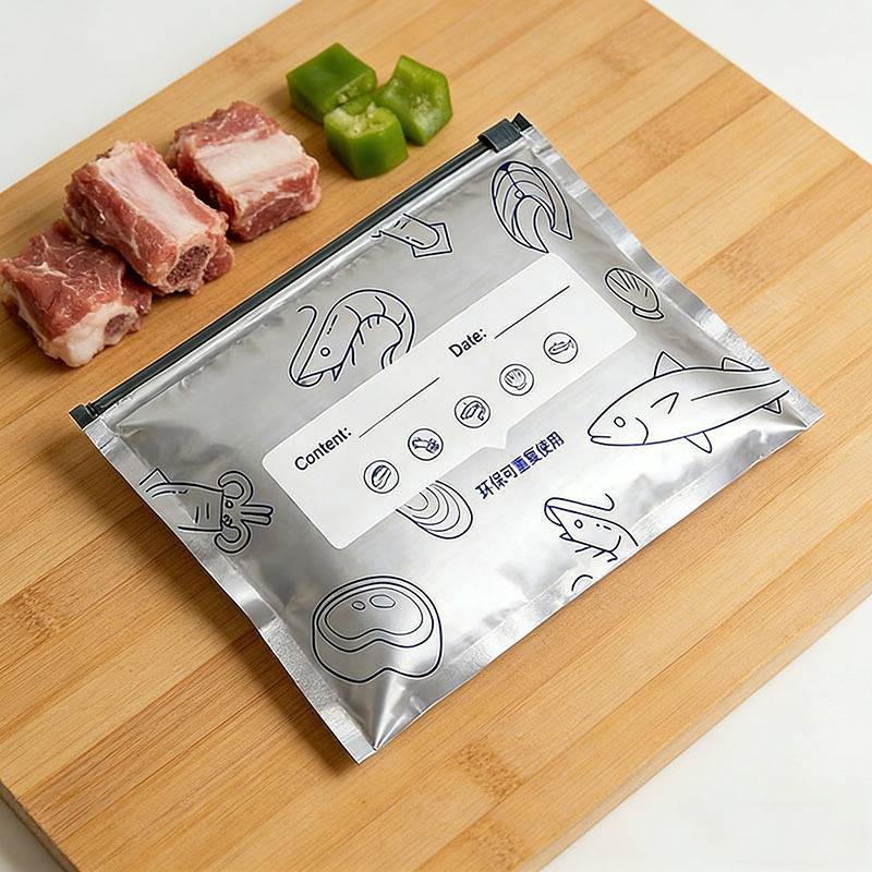 10 Piece Reusable Aluminum Foil Zipper Food Storage Bags